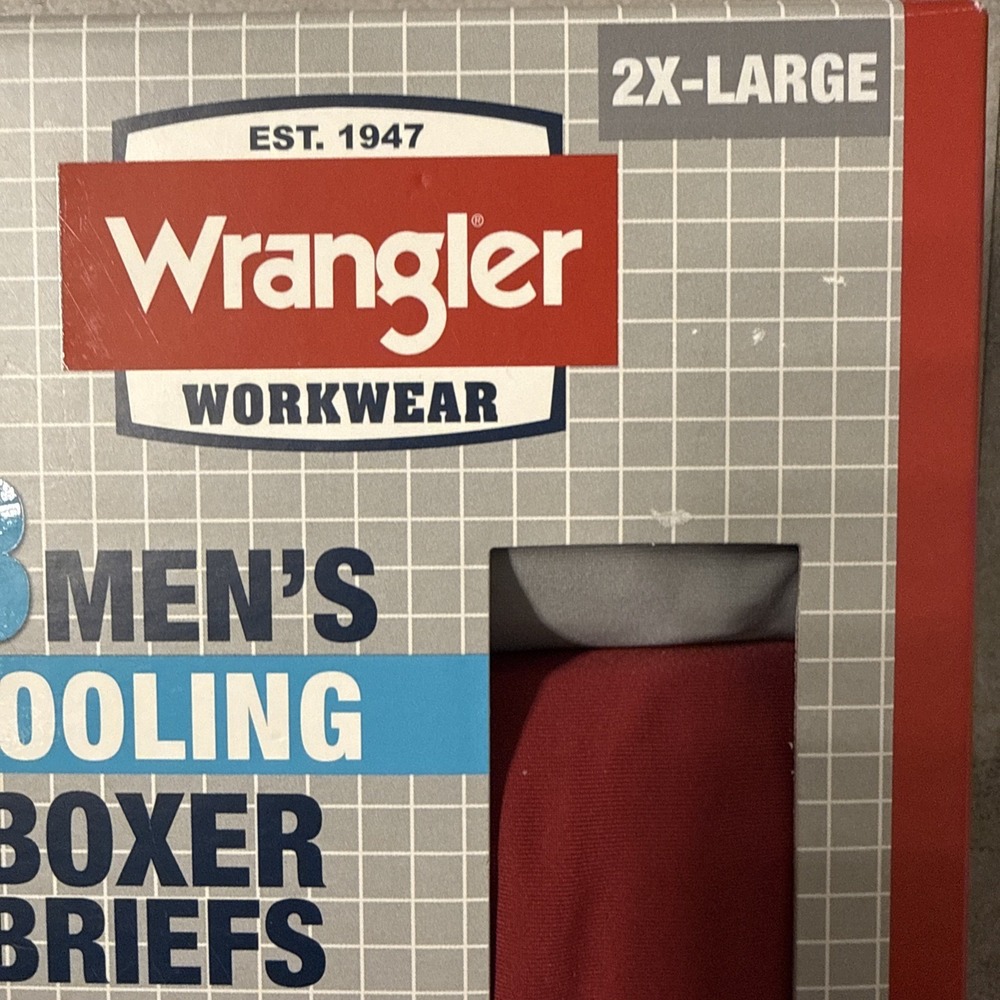 NEW! 3-PACK WRANGER COOLING MEN'S BOXER BRIEFS UNDERWEAR – MULTICOLORED 2XL - Picture 5 of 5
